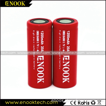hot selling 18500 1200mAh 3.7V 20A  e-cigarette battery
